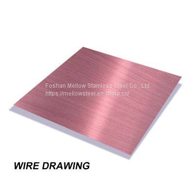 304 Golden Hairline Finish Titanium Gold Color Afp Coated Stainless Steel Sheet Stainless Steel Plate photo-4