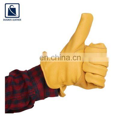 A/B Grade 3 Step Zig Zag Leather Hem Binding Leather Gloves From Trusted Exporter photo-3