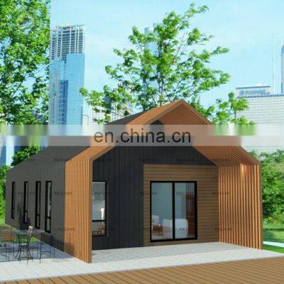 New Triangle Roof Prefab House Villa Wood Prefabricated Steel Frame Villa House for Sale