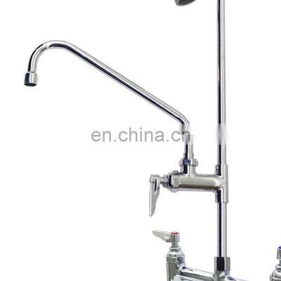 8inch Center Deck Mount Pre-Rinse With Wall Bracket and Add on Faucet With 12inch Spout photo-3