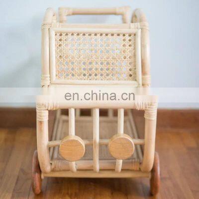 Hot Sale Rattan Toys Storage Wicker Car Sustainable Natural Children Toy Kid's Doll Toy Vietnam Manufacturer photo-4