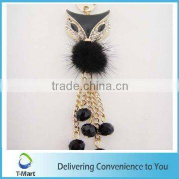 Small Fox with Beads KeyChain Pendant for High-Heel, bags, clothings, belts and all decoration