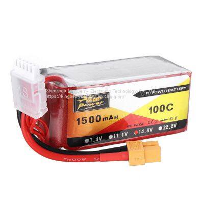 high C-rate batteries for RC aircraft 1500mAh 100C Li-Poly power battery