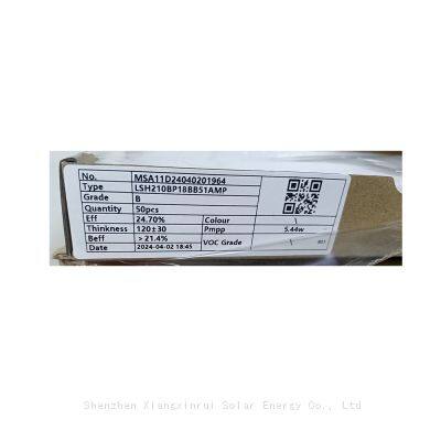 XXR High-Efficiency Solar Cell Ultra-high Conversion Efficiency G12-18BB Series Heterojunction (HJT) Solar Cell