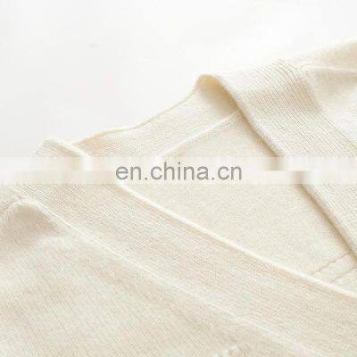 Erdos High Quality 100% Cashmere Cardigan for Women Elegant Winter V-Neck Sweater With Button Decoration Custom Logo on Front photo-3