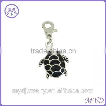 enameled metal tortoise animal charms for beaded bracelet