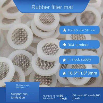 white silicone packet, 304 filter screen, 4-point filter screen gasket, flat filter screen, oil seal yf230612, customizable mold opening