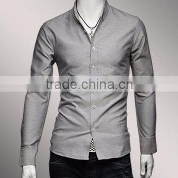 High fashion mens shirt 65% polyester 35% cotton shirt