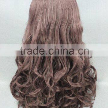 Cheap Medium 70cm Dark Brown Wave Lolita Style Synthetic Cosplay Wig photo-4