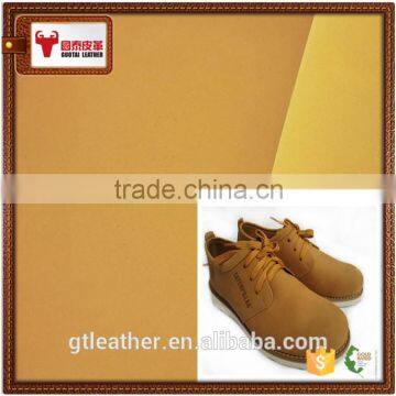 Cow nubuck split leather for hiking shoes