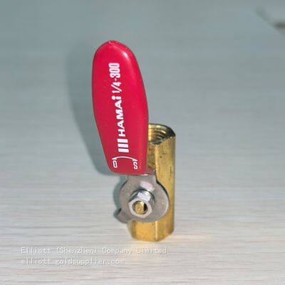 Hamai BBS-01 Series Brass Small Shut Ball Valve Manual Control for LPG Gas Lever Handle Threaded for Air Oil Flow-Plumbing photo-3