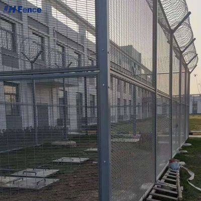 358 Rede de cerca de segurança anti-escalada em aço galvanizado para alta proteção Cerca de alta segurança 358