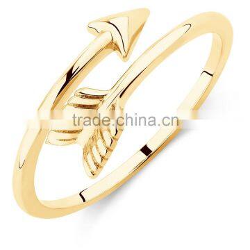 high quality 18k gold plated arrow wrap rings personalized stainless steel ring mens rings