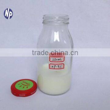Sterilize 250ml Clear Glass Baby Milk Bottle With Screw Top