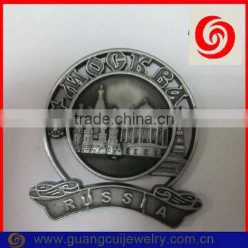 Russia zinc alloy metal business fridge magnet