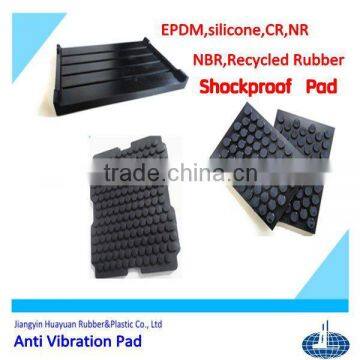 high performance solid (EPDM,silicone,CR,NR,NBR and recycled rubber) profile anti vibration rubber pad