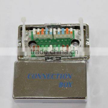 CAT5E cable connection box, rj45 to rj45 cat5e inline couple stp