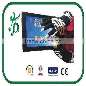 Ladies Zebra-striped Rubber Touch Screen Winter Glove