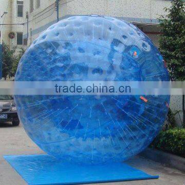 Blue zorb for water and land / zorbing ball price