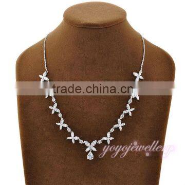 Wholesale 2016 White Stone Latest Design Saudi Gold Jewelry Necklace photo-5