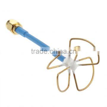 5.8G 4 Blade Clover Receiving antenna Right angle Inner hole Connector Audio Video FPV