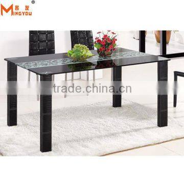 Cheap Black Glass Dining Table and Chair photo-2
