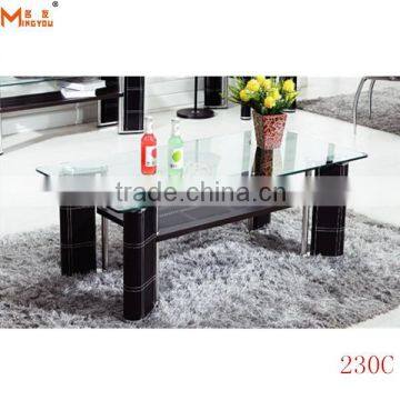2 Layer Clear High Quality Glass Side Table for Sale photo-2