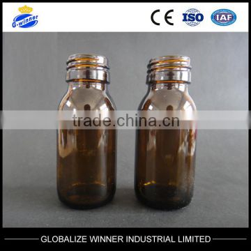 60ml amber Glass Bottles for Syrup DIN PP28mm