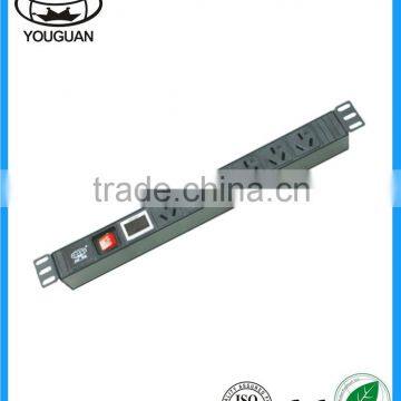 16A China type Rack PDU with switch and current and voltmeter show