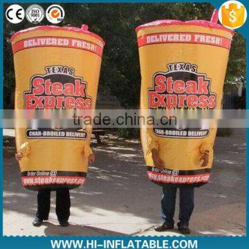 2015 Excellent design giant inflatable coffee cup,inflatable moving cartoon in hot sale