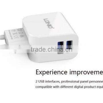 China Wholesale Double USB 2.1A Mobile Travel Charger 2-port