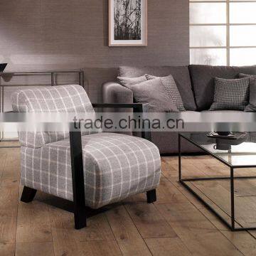 Simple fabric soft relaxing single wooden sofa chair high quality home furniture