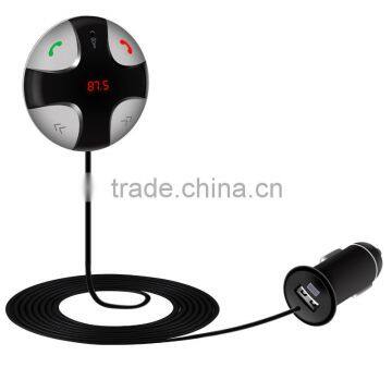 Free Sample Wholesale Bluetooth FM Transmitter Bluetooth Car Kit With Hands-free and Usb Car Charger photo-4