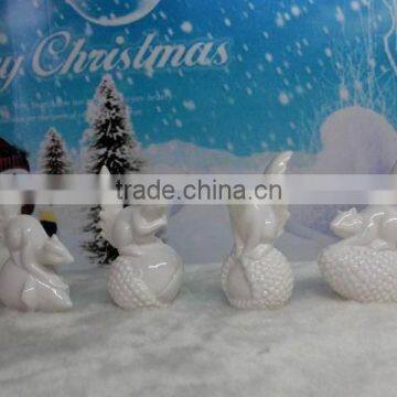 Porcelain squirrel on pinecone(home decoration,porcelain figure,christmas crsft)