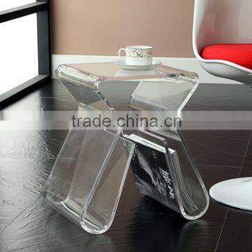 Custom Acrylic Book Shelf Book Stand Acrylic Coffee Table Modern Furniture