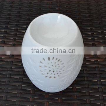 White Porcelain Ceramic Candle Oil Burner