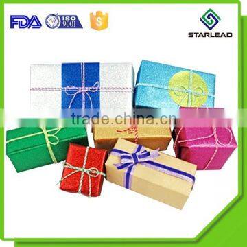 High class decoration use gift box lamination glitter film