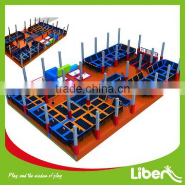 Hot Rectangle Commercial Indoor Trampoline Equipment with ASTM standard