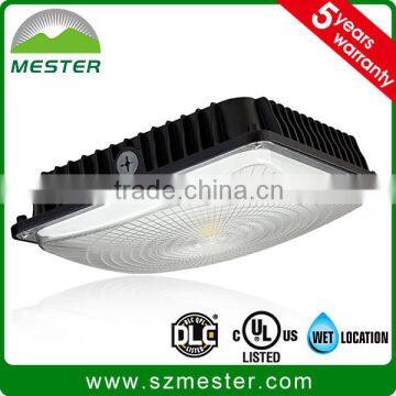 Ultral thin led gas station canopy lights with 45W 3800lm UL&DLC certificate 5 years warranty