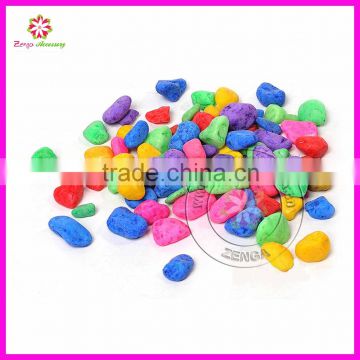 Small colored stone pebbles decorative colorful sand