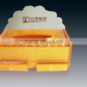 GH-RZ565 hot selling acrylic decorative tissue box cover for shop home