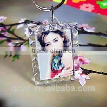 acrylic customized metal keychain with photo