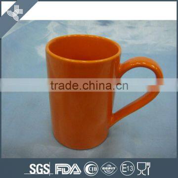 Wholesale cheap good quality fashion orange cheap porcelain office cup