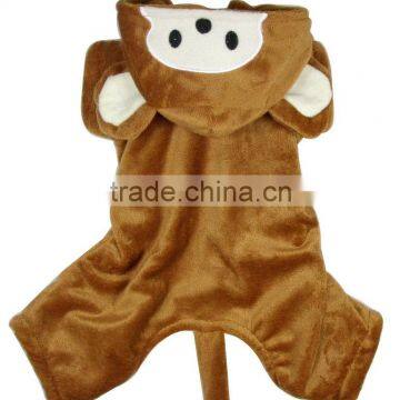 Monkey one piece jumpsuit with long pants for pets and dogs