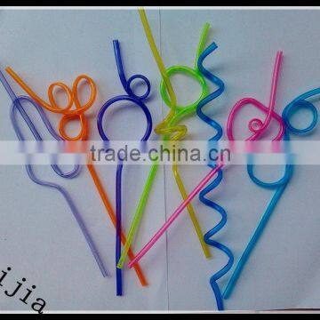 Plastic artistic drinking straw pipe