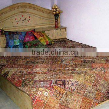 Decorative King India Banjara tribal Patchwork Bed Cover Bedding Bedspread