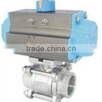 3PC High Flat Pneumatic Ball Valve