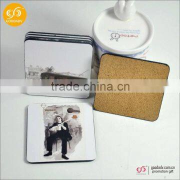 Made in China High Quality for Promotion Gift Blank Mdf Cork Coaster photo-2