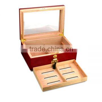 Spanish Cedar Wooden Cigar Humidor Box photo-2