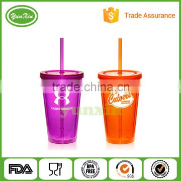 16OZ BPA Free Double Wall Plastic Tumbler Cup